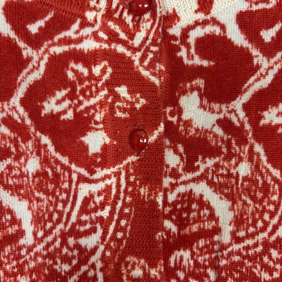 Talbots Pure Italian Merino Wool Button Front Cardigan Sweater Size Large - Picture 2 of 5